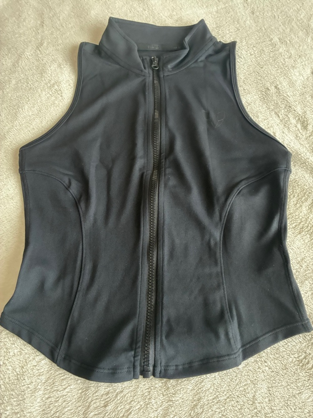 Black Zip-Front Athletic Vest